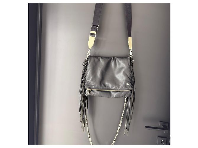 Borsa Rock XL Bucket in pelle Zadig & Voltaire Nero - vista 2