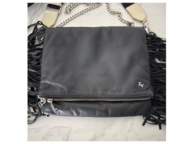 Borsa Rock XL Bucket in pelle Zadig & Voltaire Nero - vista 4