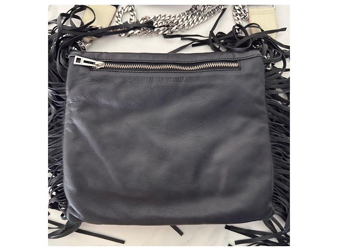 Borsa Rock XL Bucket in pelle Zadig & Voltaire Nero - vista 6