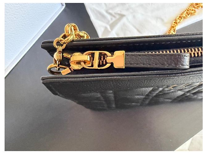 Bolsa de ombro Dior Caro em couro acolchoado Preto - vista 5