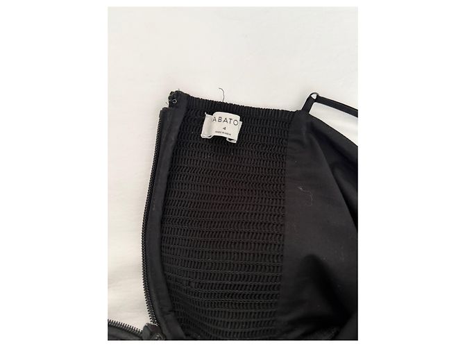 Autre Marque Vestido midi de popeline preto - vista 6