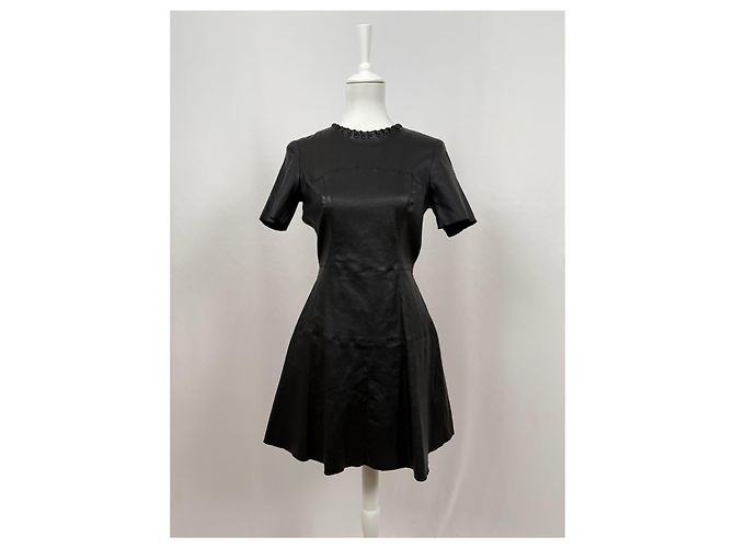 Bimba & Lola Kurzes schwarzes Lederkleid Negin - Ansicht 2
