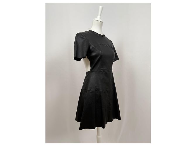 Bimba & Lola Kurzes schwarzes Lederkleid Negin - Ansicht 3