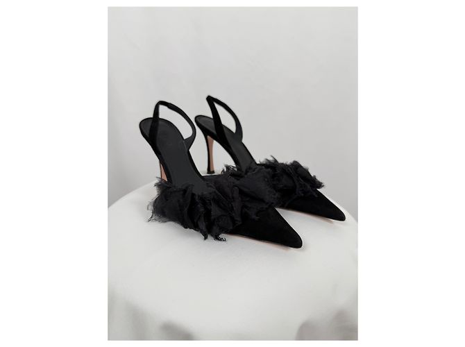 Jean Michel Cazabat Schwarze Pumps mit Rüschen - Ansicht 5