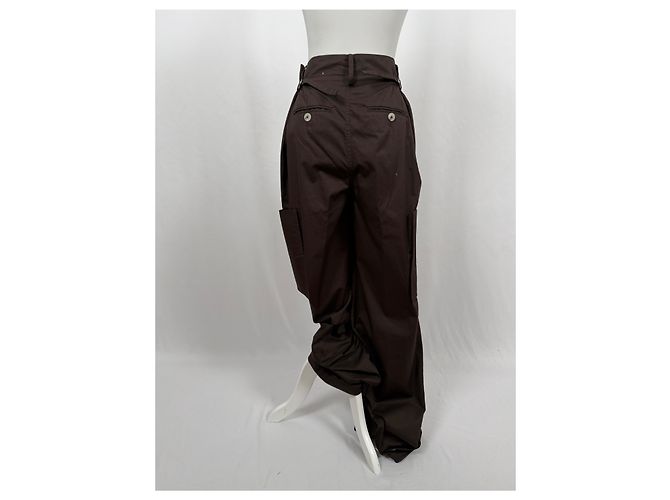 Autre Marque Pantalones anchos con pinzas marrones Castaño - vista 5