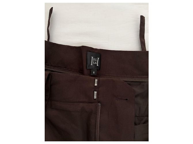 Autre Marque Pantalones anchos con pinzas marrones Castaño - vista 6