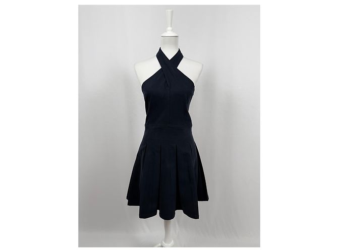 Autre Marque Abito corto blu scuro con schiena scoperta Blu navy - vista 2
