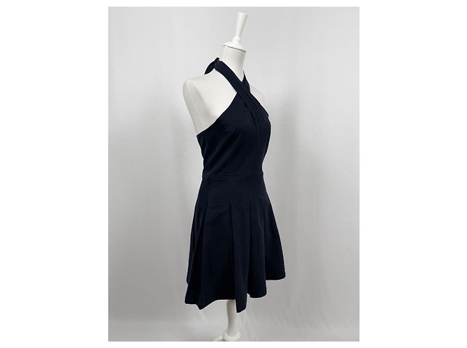Autre Marque Abito corto blu scuro con schiena scoperta Blu navy - vista 3
