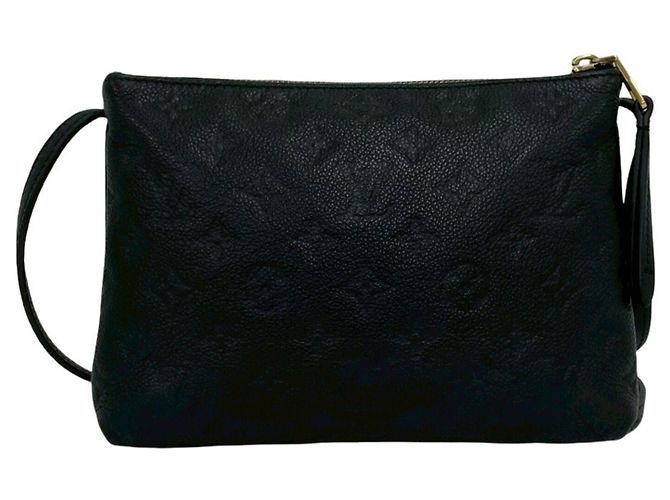 Louis Vuitton Twice Schultertasche aus Monogram Empreinte Leder Schwarz - Ansicht 2