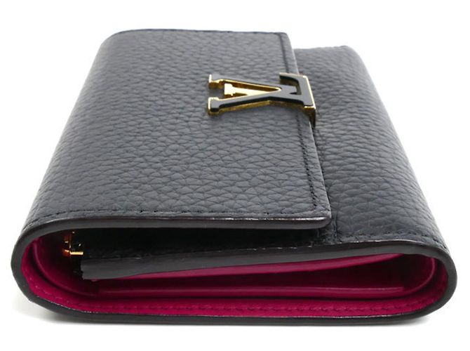 Portafoglio Louis Vuitton Portefeuille Capucines Compact Tri-fold Wallet D'oro - vista 3
