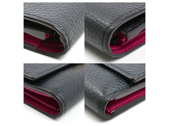 Portafoglio Louis Vuitton Portefeuille Capucines Compact Tri-fold Wallet D'oro - vista 4