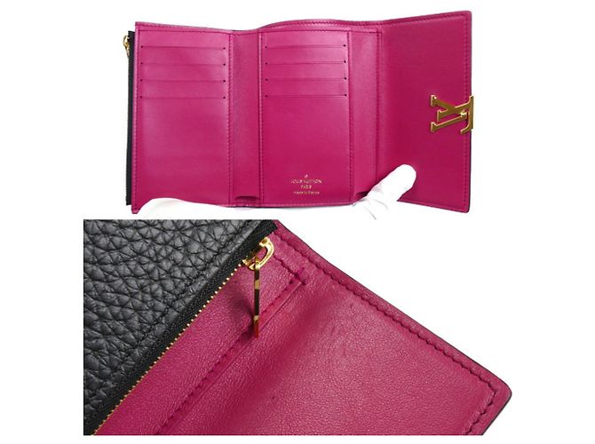 Portafoglio Louis Vuitton Portefeuille Capucines Compact Tri-fold Wallet D'oro - vista 5