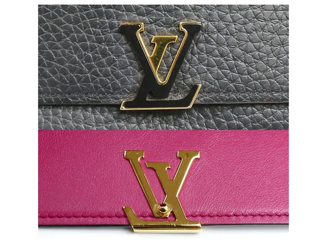 Portafoglio Louis Vuitton Portefeuille Capucines Compact Tri-fold Wallet D'oro - vista 8