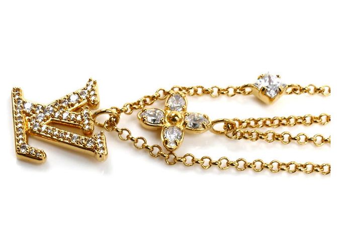 Collana in metallo dorato Louis Vuitton D'oro - vista 3