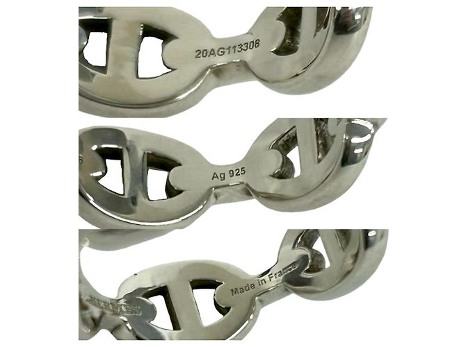 Ring Hermès Anello Enchainée HERMES Argento - vista 3