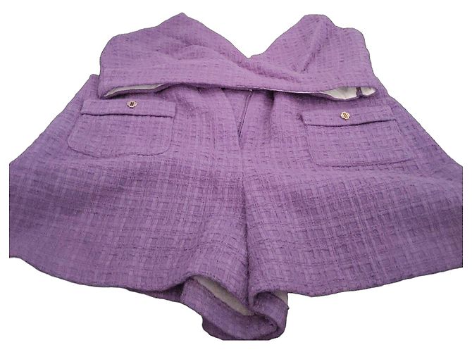 Completo corto e top Maje viola in tweed Porpora - vista 2