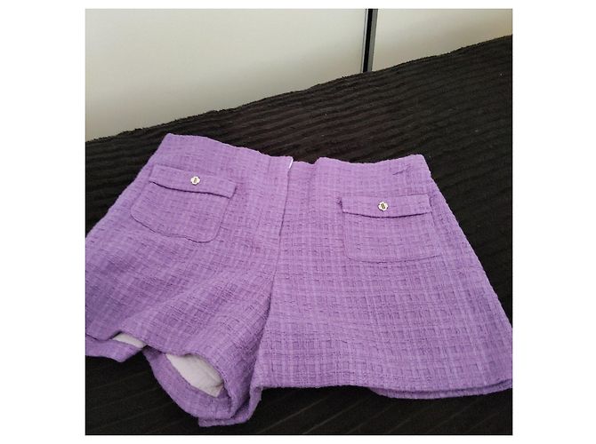 Completo corto e top Maje viola in tweed Porpora - vista 3