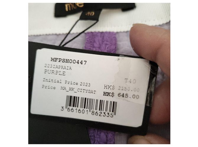 Completo corto e top Maje viola in tweed Porpora - vista 5