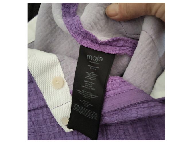 Completo corto e top Maje viola in tweed Porpora - vista 6