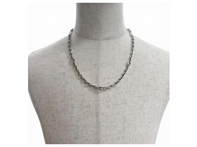 Collana a catena Interlocking G Gucci Argento - vista 3