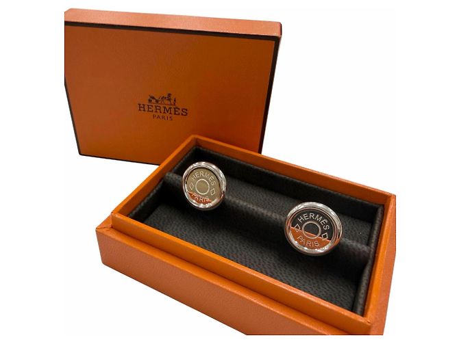 Hermès Abotoaduras Hermes em prata 925 - vista 2
