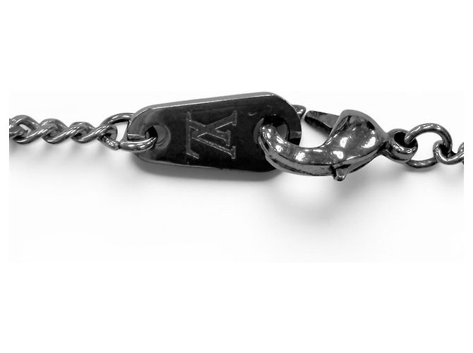 Collana Louis Vuitton Modello 2022 M00911 Nero Argento - vista 4