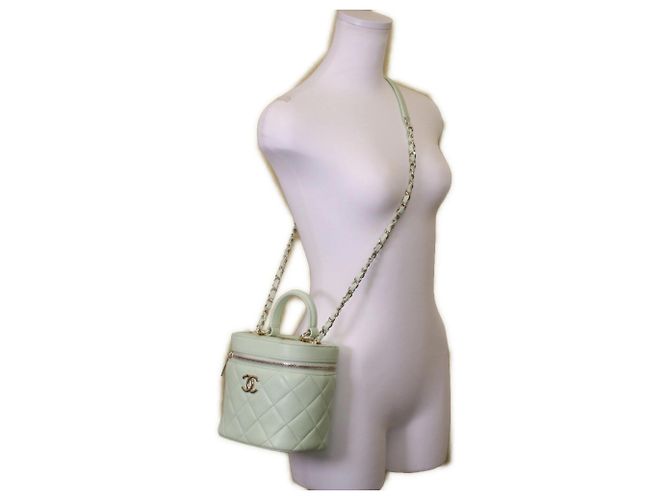 Chanel AS1626 Lambskin Trendy CC 2-Way Vanity Shoulder Bag Verde - vista 10