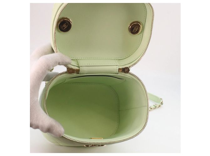 Chanel AS1626 Lambskin Trendy CC 2-Way Vanity Shoulder Bag Verde - vista 9