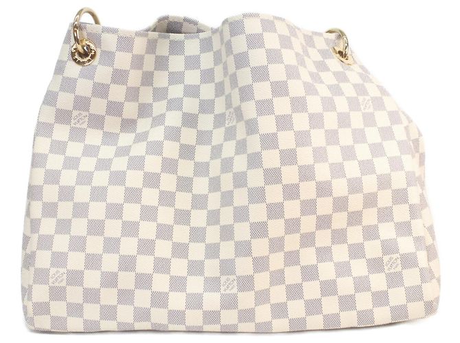 Borsa Louis Vuitton Damier Azur Artsy MM Bianco - vista 3