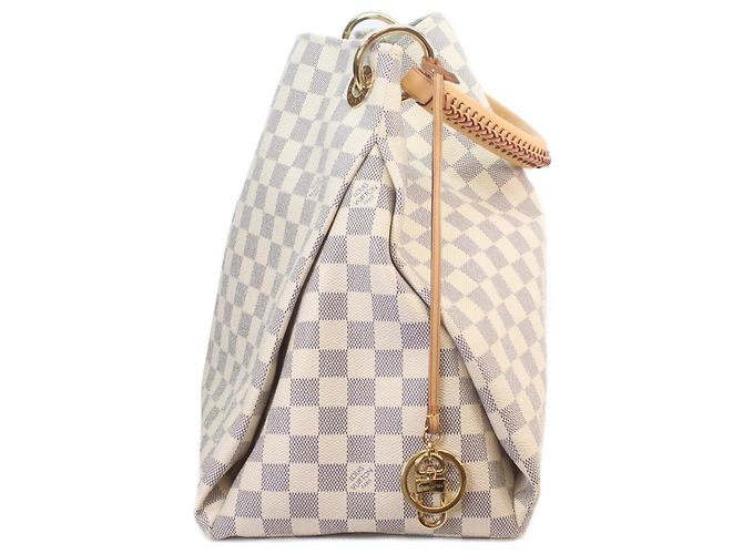 Borsa Louis Vuitton Damier Azur Artsy MM Bianco - vista 4