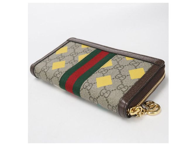 Portafoglio rotondo con zip Gucci Ophidia Beige - vista 2