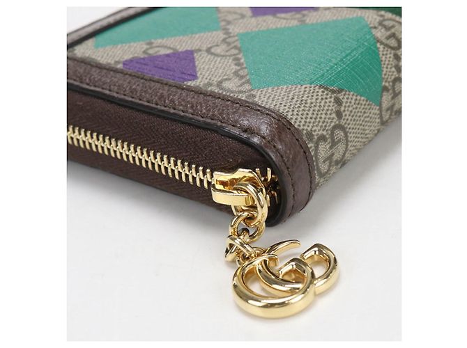 Portafoglio rotondo con zip Gucci Ophidia Beige - vista 6