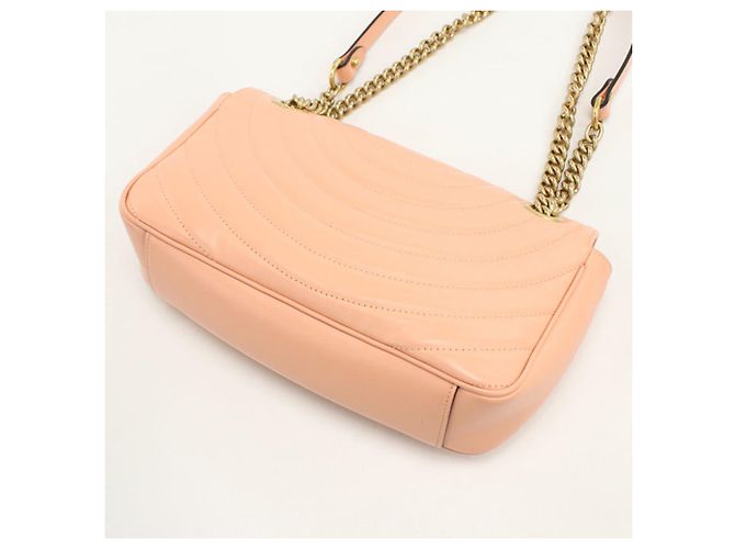 Borsa a Spalla Gucci Medium GG Marmont Rosa - vista 2