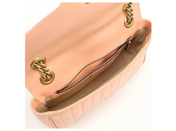 Borsa a Spalla Gucci Medium GG Marmont Rosa - vista 3
