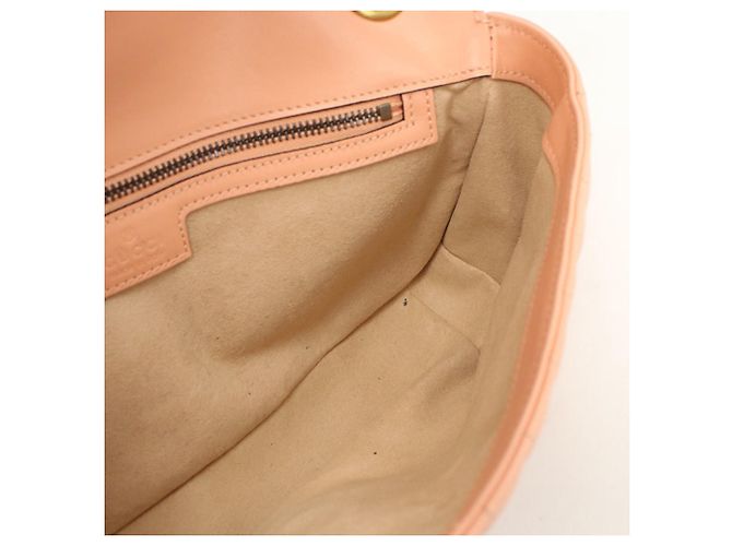 Borsa a Spalla Gucci Medium GG Marmont Rosa - vista 4