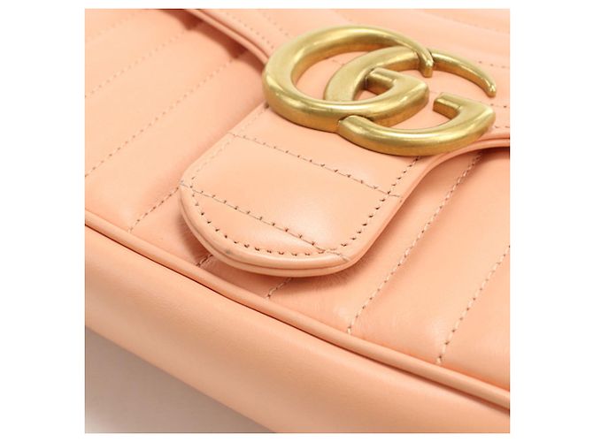 Borsa a Spalla Gucci Medium GG Marmont Rosa - vista 5