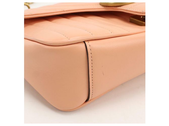 Borsa a Spalla Gucci Medium GG Marmont Rosa - vista 6