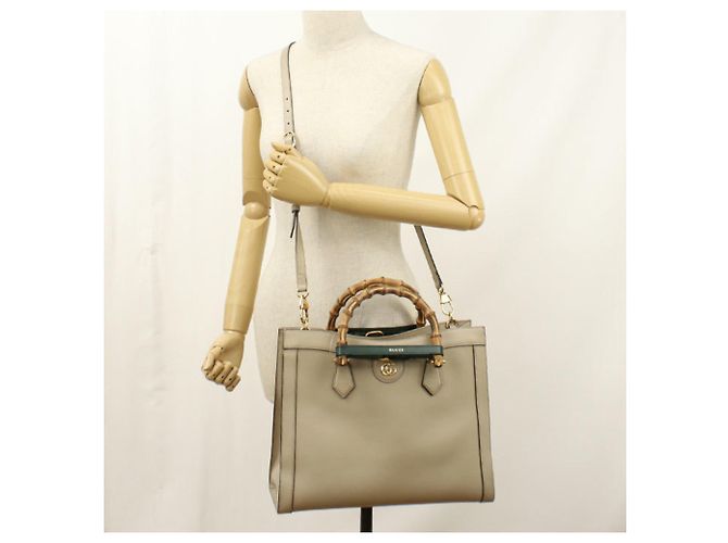 Borsa Tote 2-Way Diana GUCCI Beige - vista 8