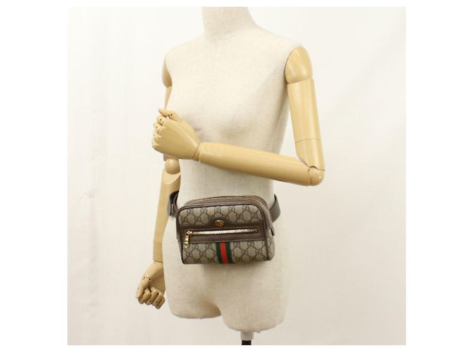 Borsa a tracolla Ophidia Gucci Beige - vista 7