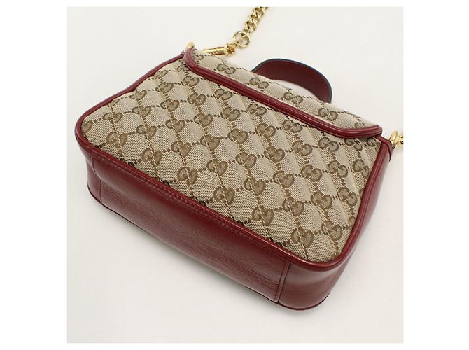 Borsa a mano mini Gucci GG Marmont con manico superiore Beige - vista 2