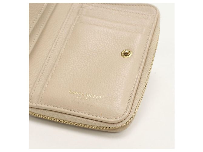 Portafoglio bi-fold da donna Saint Laurent Beige - vista 6