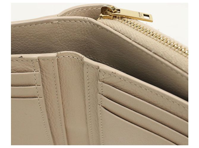 Portafoglio bi-fold da donna Saint Laurent Beige - vista 7