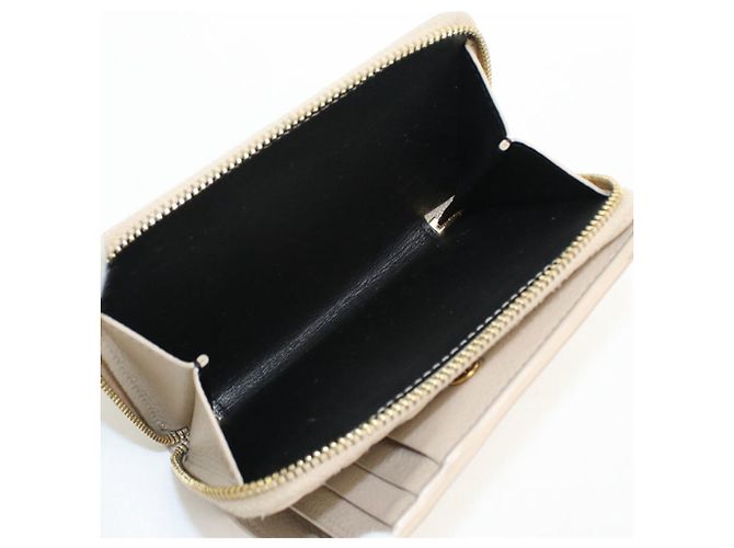 Portafoglio bi-fold da donna Saint Laurent Beige - vista 8