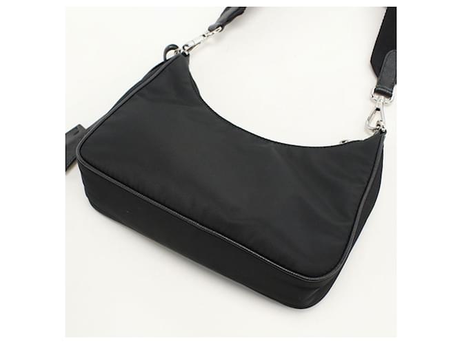 Borsa a tracolla Prada 1BH058 Nero - vista 2
