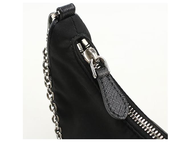 Borsa a tracolla Prada 1BH058 Nero - vista 5