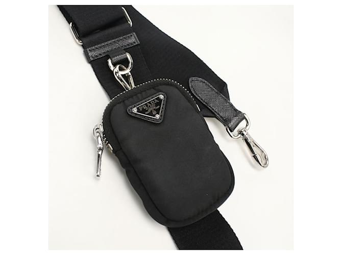 Borsa a tracolla Prada 1BH058 Nero - vista 7