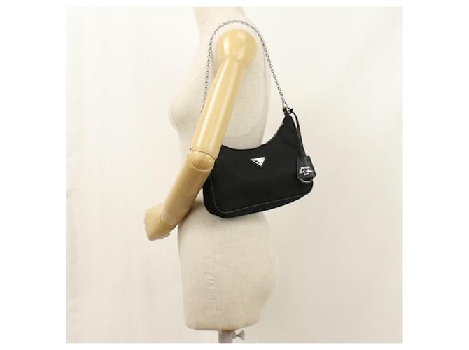 Borsa a tracolla Prada 1BH058 Nero - vista 9