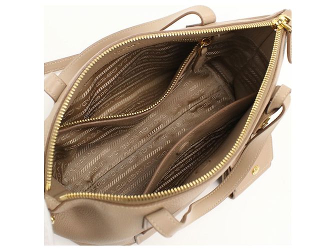 Borsa Prada 1BA068 in pelle beige - vista 3