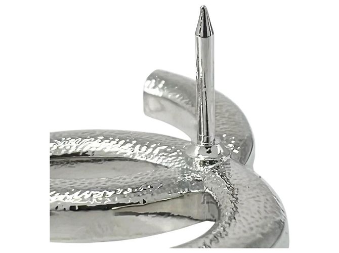 Spilla Chanel B23 Coco Mark Heart Rhinestone Argento - vista 4