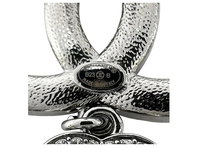 Spilla Chanel B23 Coco Mark Heart Rhinestone Argento - vista 6
